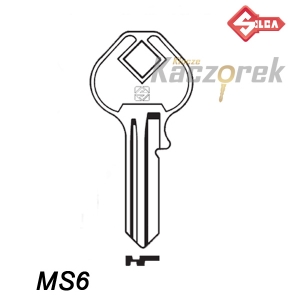 Silca 082 - klucz surowy - MS6